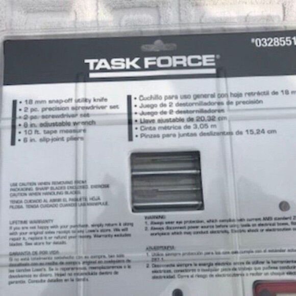 Home Tool Set . General Purpose . 8 Pc ..... Task Force - Picture 3 of 3